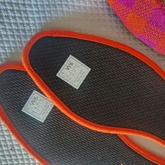 Rothy's Red and Purple Flats & Loafers with Classic Design pomegranate gingham - Picture 12 of 14